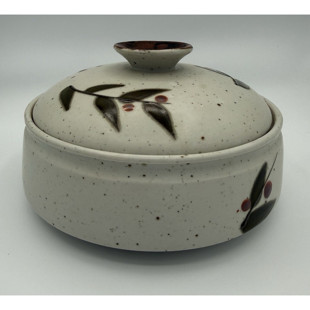 Vintage OTAGIRI Bittersweet Stoneware 8.25" Casserole Dish Lid Japan MCM Japan - Picture 3 of 8